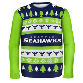 Seattle Seahawks Wordmark NFL Ugly Sweater