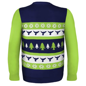 Seattle Seahawks Wordmark NFL Ugly Sweater