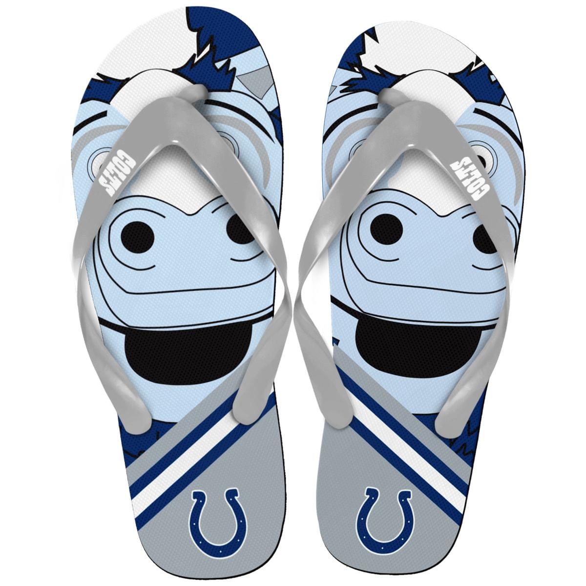 Indianapolis Colts NFL 8-16 Youth Mascot Flip Flops