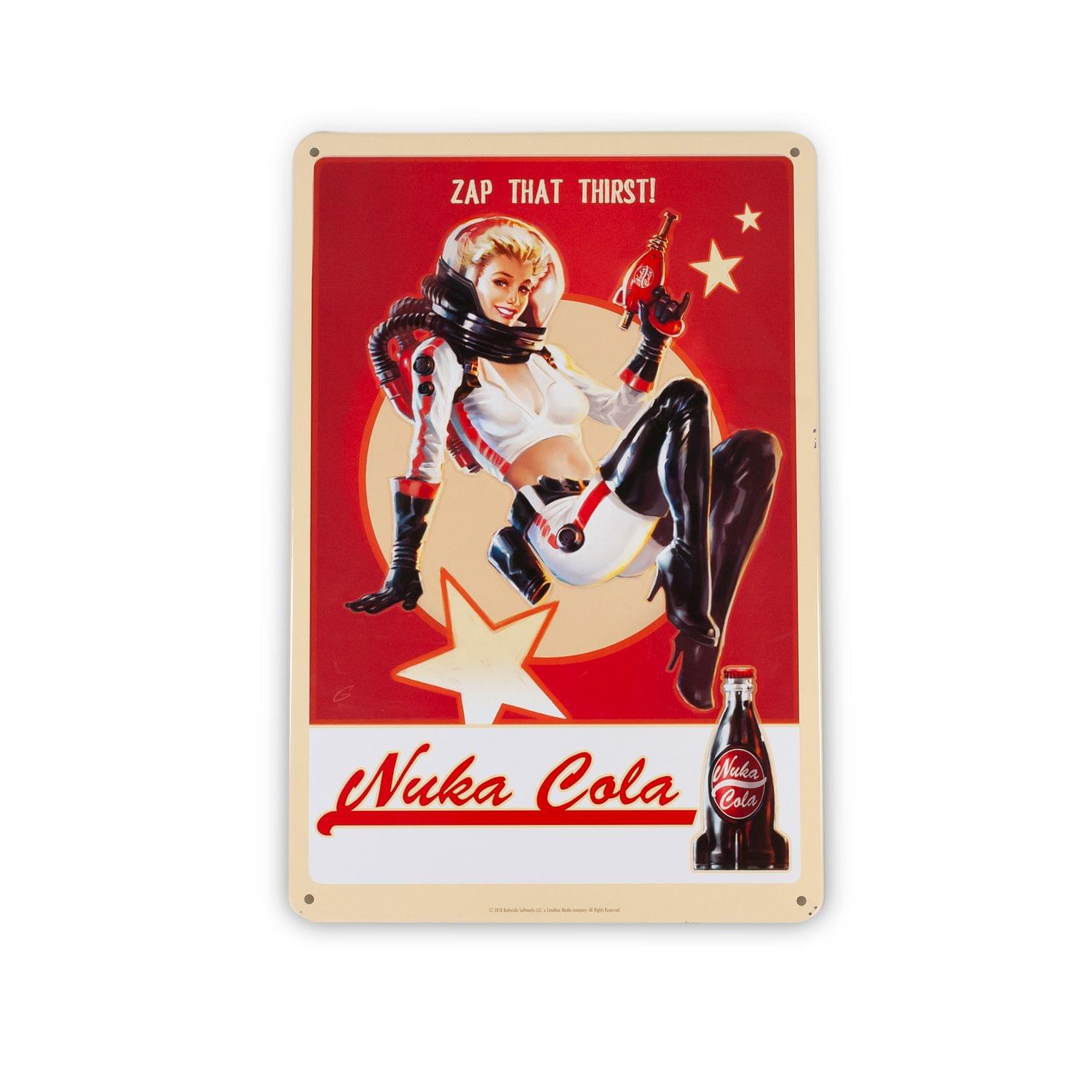 Fallout 76 Nuka Cola Girl Metal Sign | Fanwraps Official Lithograph | 6" x 9"