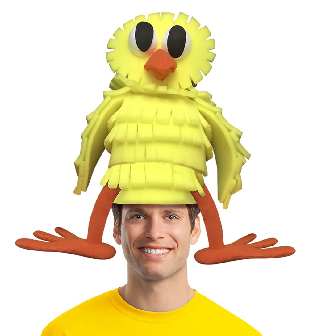 Yellow Chicken Adult Foam Costume Hat - One Size