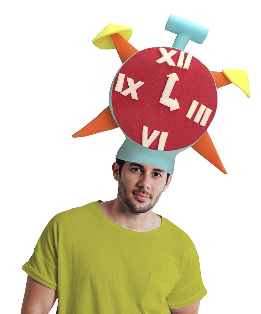 Clock Adult Foam Costume Hat - One Size