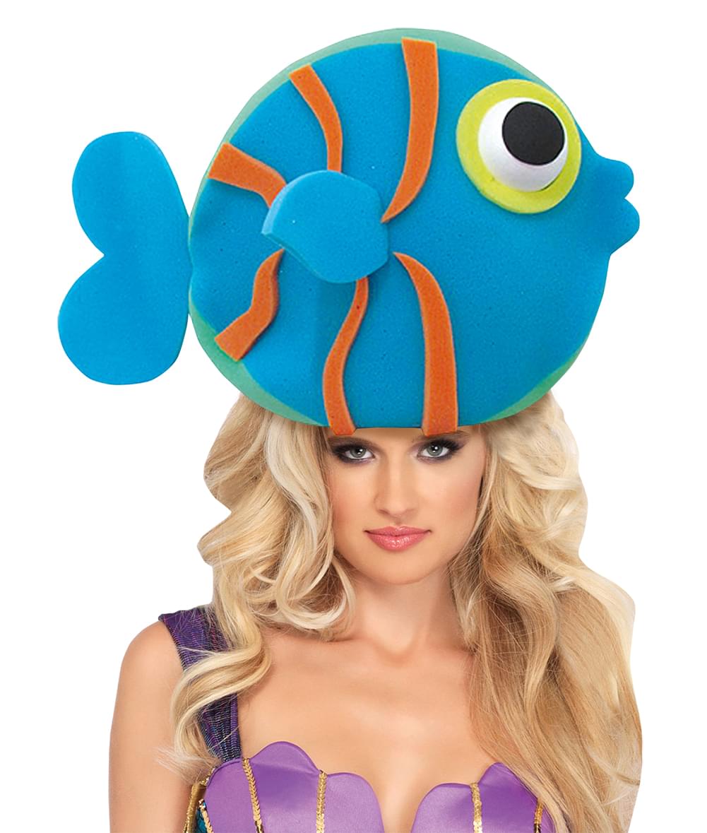 Fish Adult Foam Costume Hat - One Size Color May Vary
