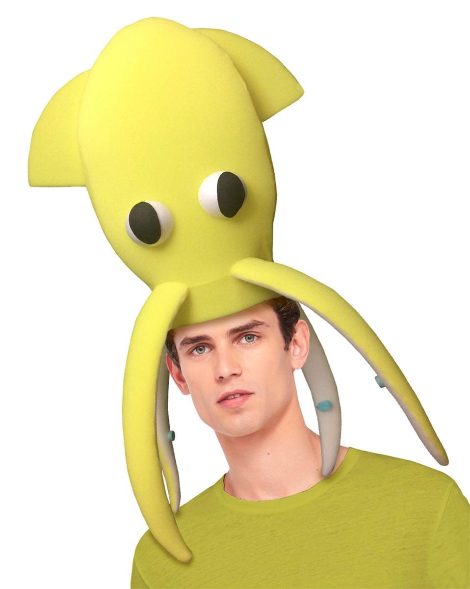 Yellow Squid Adult Foam Costume Hat - One Size