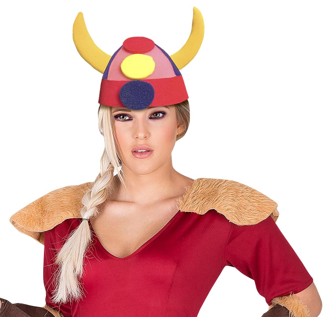Horned Viking Helmet Adult Foam Costume Hat - One Size