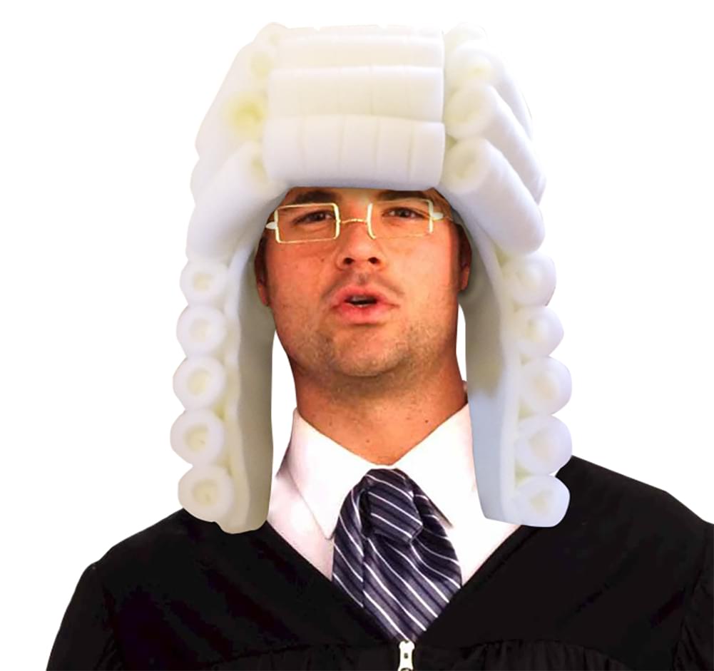Judge Wig Adult Foam Costume Hat - One Size