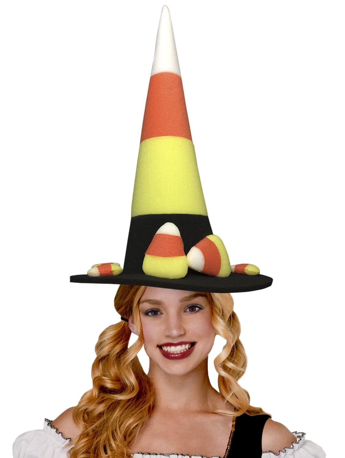 Funky Fresh Candy Corn Witch Adult Foam Costume Hat