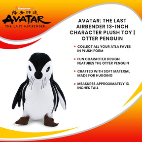 Avatar: The Last Airbender 13-Inch Character Plush Toy | Otter Penguin