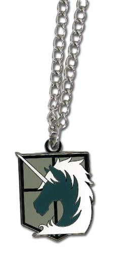 Attack On Titan Military Police Brigade Emblem Metal Necklace