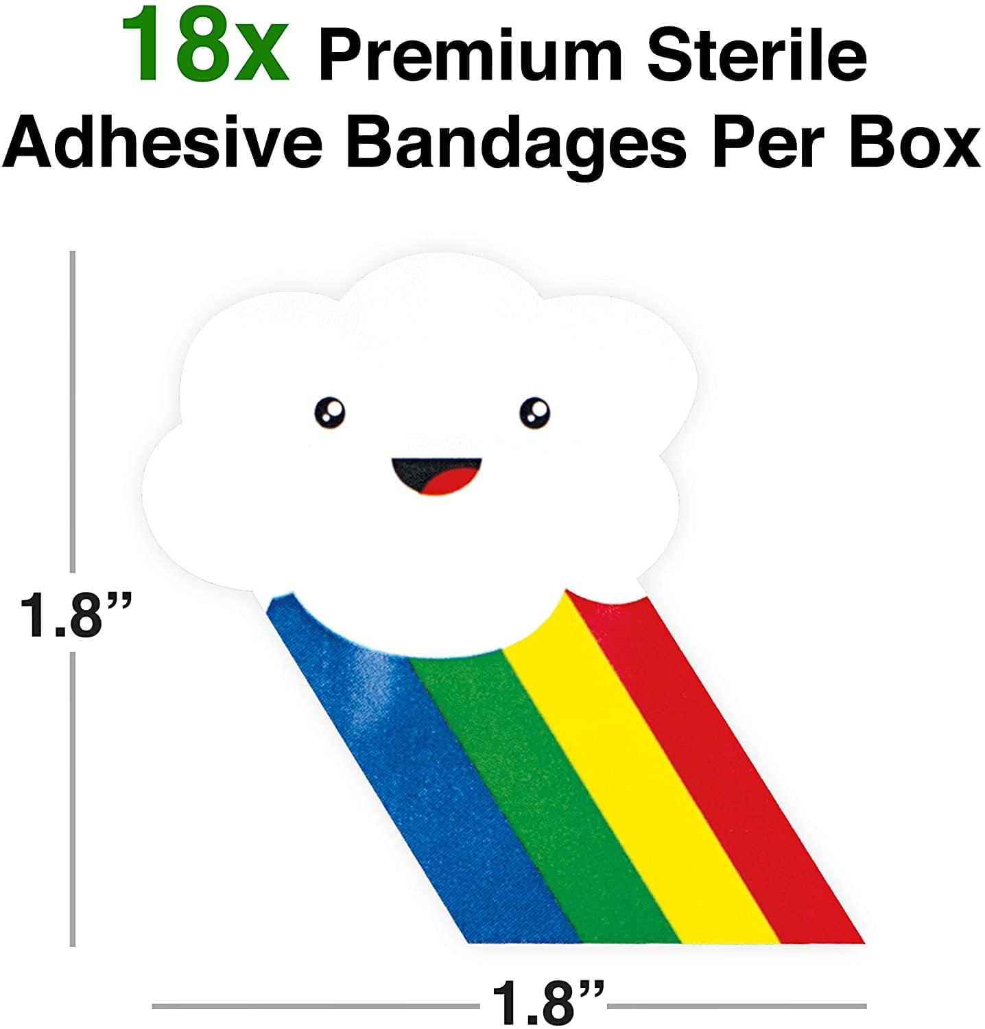 Rainbow Bandages | Set of 18 Individually Wrapped Self Adhesive Bandages
