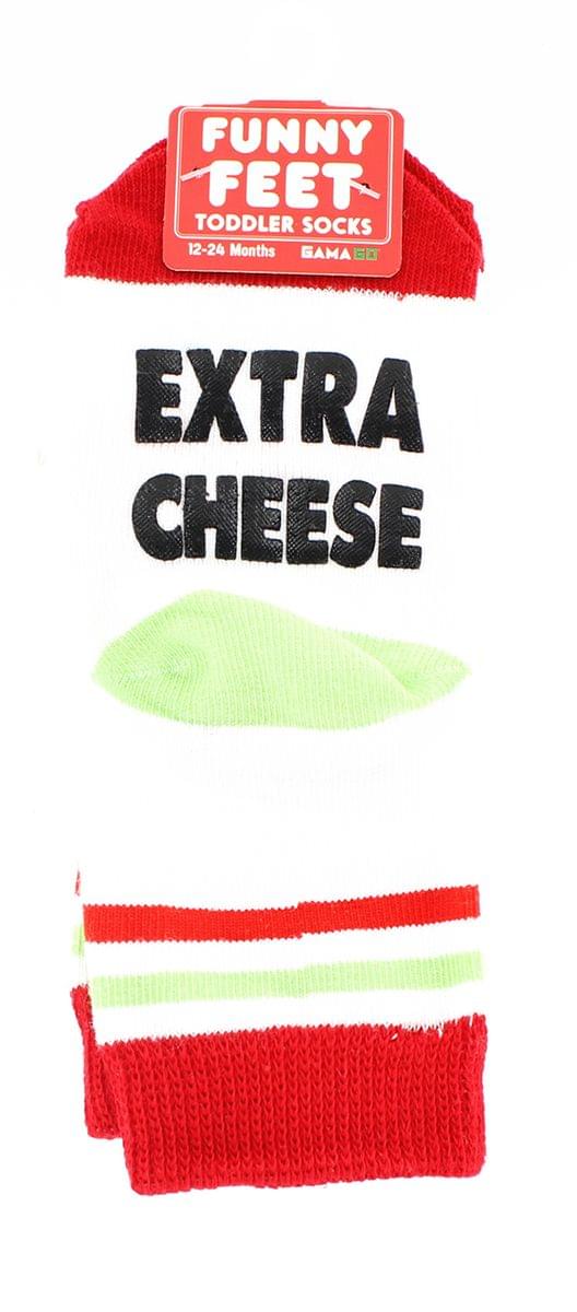Funny Feet Toddler Socks: Extra Cheese