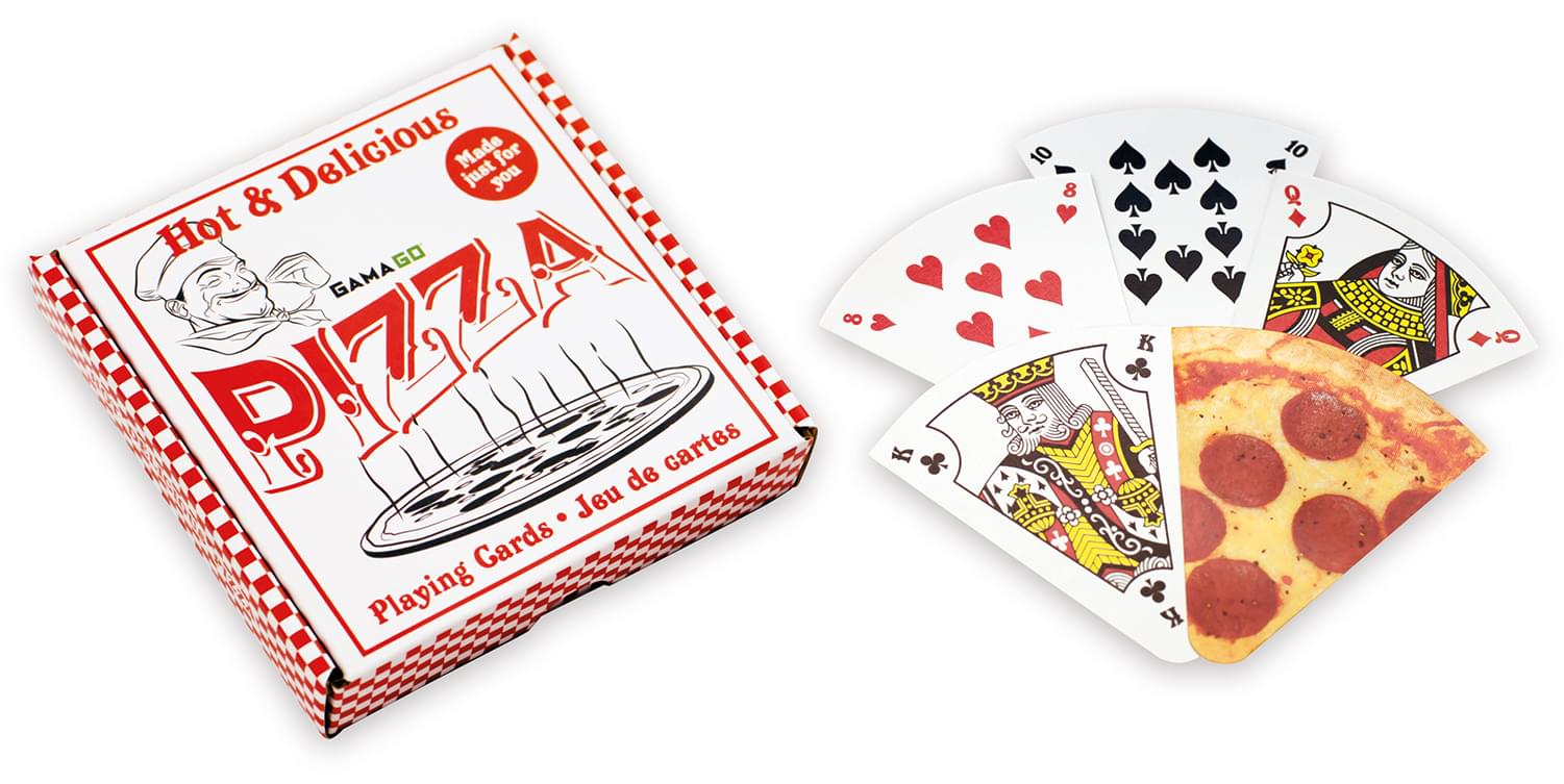 Pizza Slice-Shaped Playing Cards | 52 Card Deck + 2 Jokers
