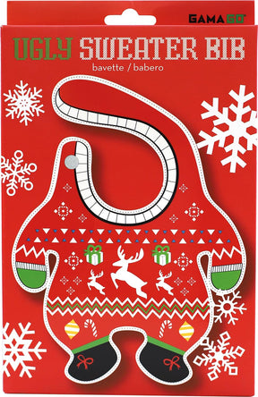 GAMAGO Ugly Xmas Sweater Terrycloth Baby Bib