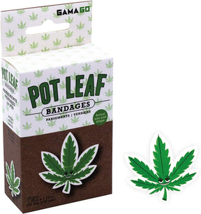 Pot Leaf Bandages | Set of 18 Individually Wrapped Self Adhesive Bandages