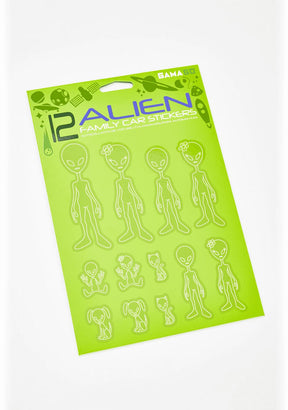 GAMAGO Alien Family Car Stickers | Set of 12