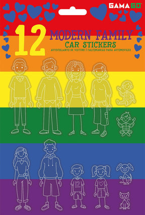 GAMAGO Modern Family Car Stickers | Set of 12