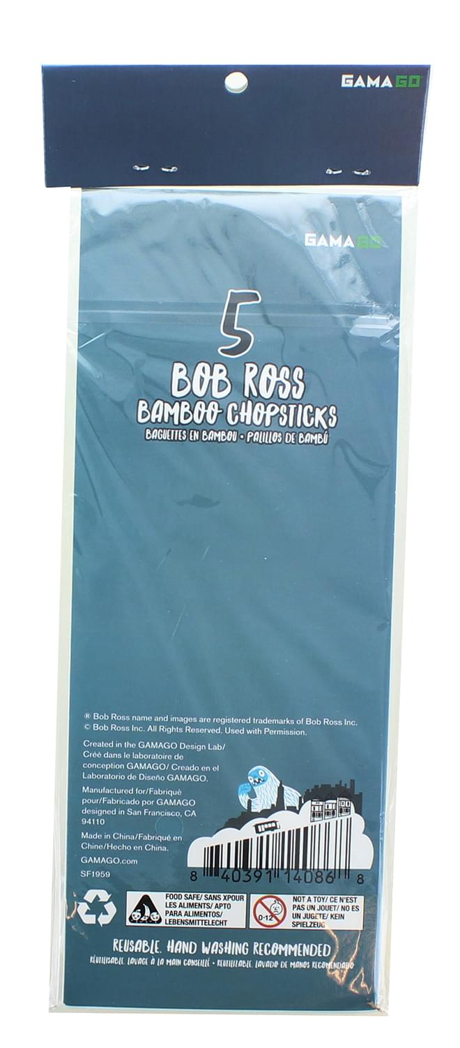 Bob Ross Reusable Bamboo Chopsticks | 5 Sets