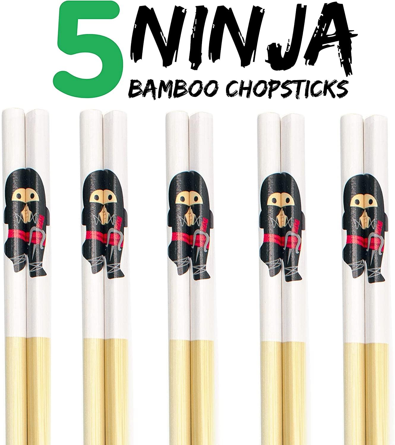 Ninja Bamboo Chopstick Set of 5