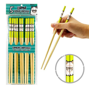 Llama Bamboo Chopstick Set of 5