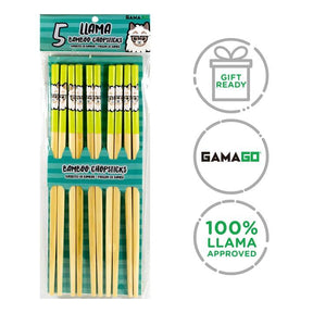Llama Bamboo Chopstick Set of 5