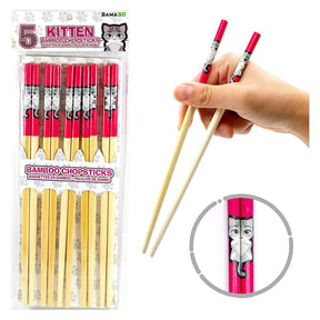 Kitten GAMAGO Cast Bamboo Chopsticks | Set of 4