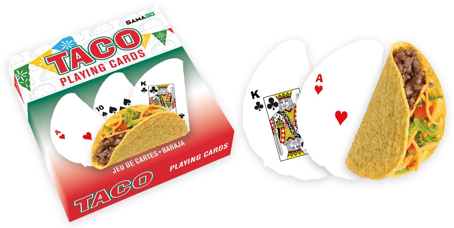 Taco-Shaped Playing Cards | 52 Card Deck + 2 Jokers