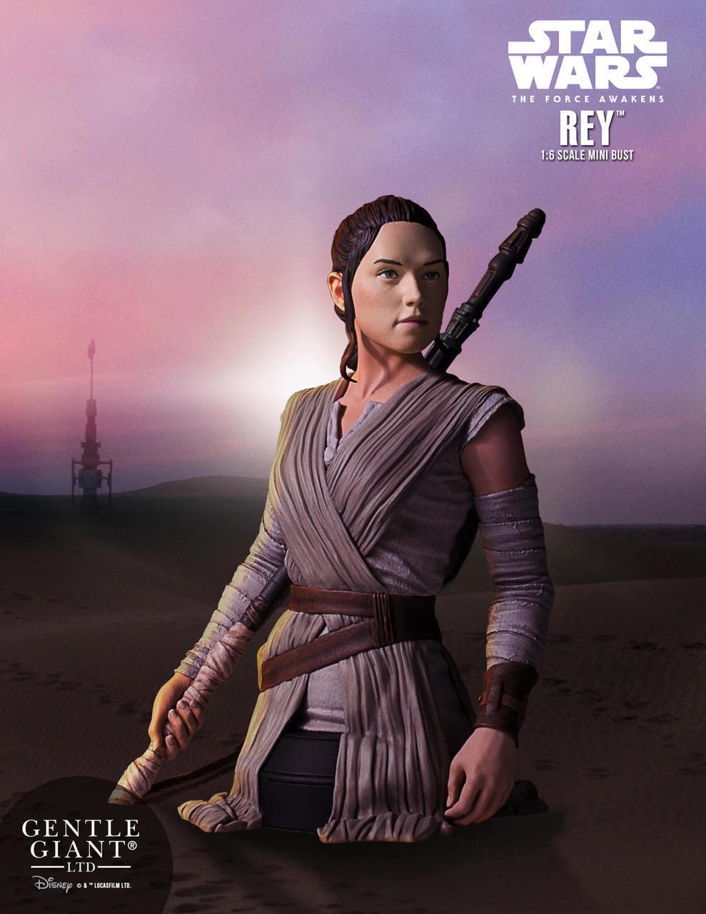 Star Wars: The Force Awakens Rey Figure Statue | 6-Inch Character Resin Bust