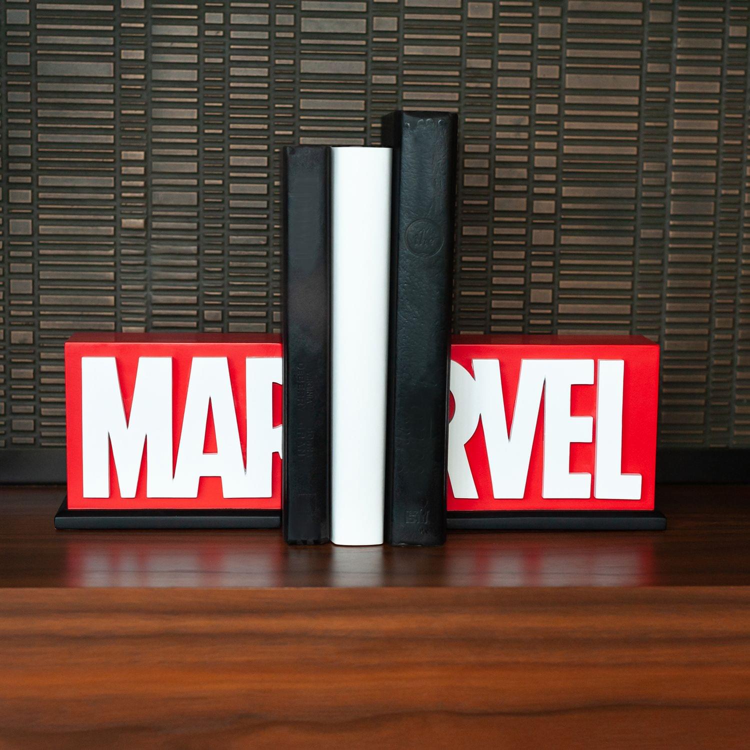 Marvel Logo Bookends | Transform Your Superhero Decor With The Marvel Logo