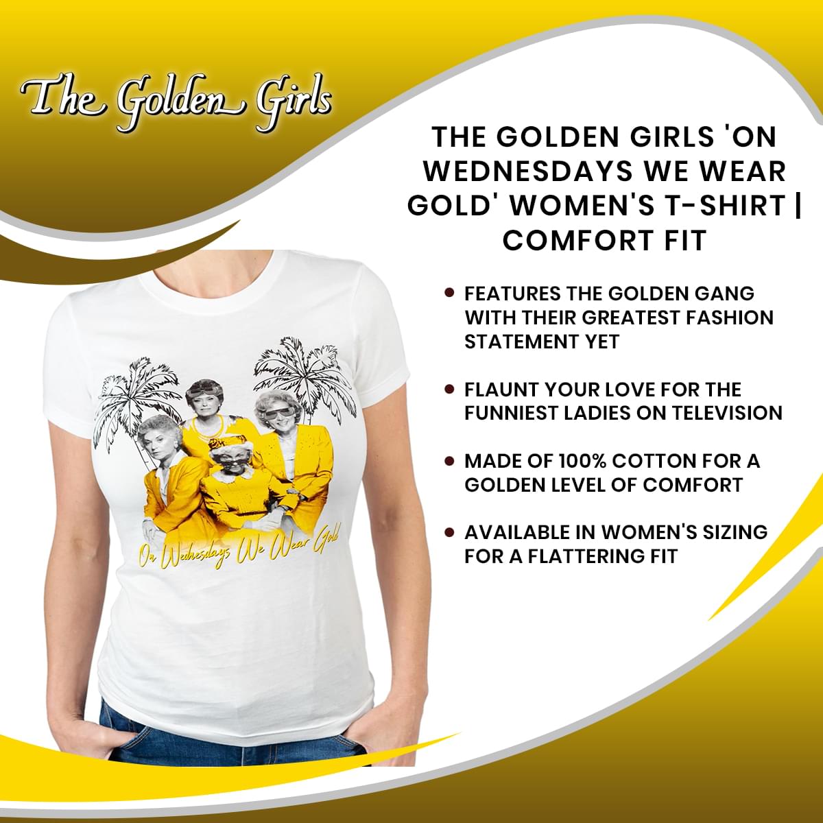 The Golden Girls 'On Wednesdays We Wear Gold' Women's T-Shirt | Comfort Fit
