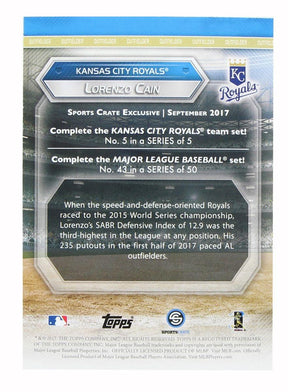 Kansas City Royals MLB Crate Exclusive Topps Card #43 - Lorenzo Cain