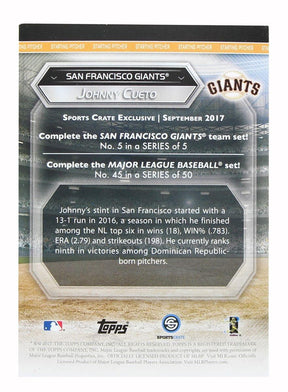San Francisco Giants MLB Crate Exclusive Topps Card #45 - Johnny Cueto