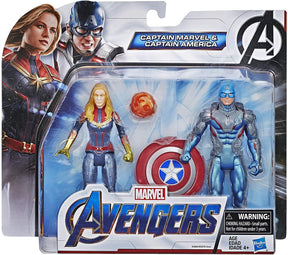 Marvel Avengers 6 Inch Action Figure Team Pack | Captain America & Captain Marvel