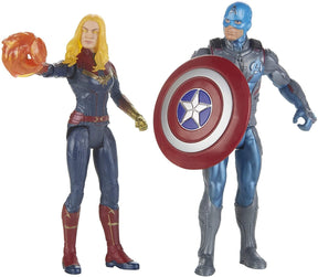 Marvel Avengers 6 Inch Action Figure Team Pack | Captain America & Captain Marvel