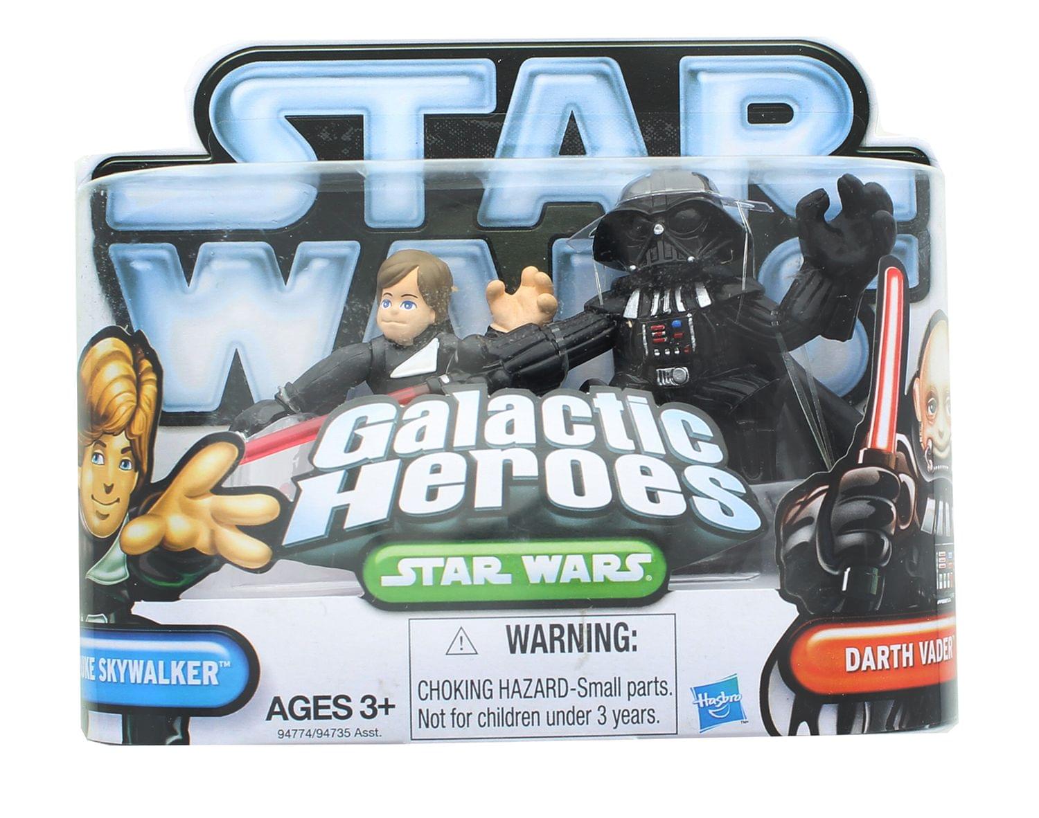 Star Wars Galactic Heroes Mini Figure 2 Pack - Luke Skywalker & Darth Vader