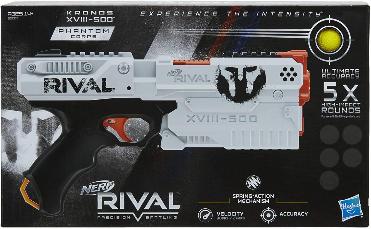 Nerf Rival Kronos XVIII 500 Spring-Action Blaster | White
