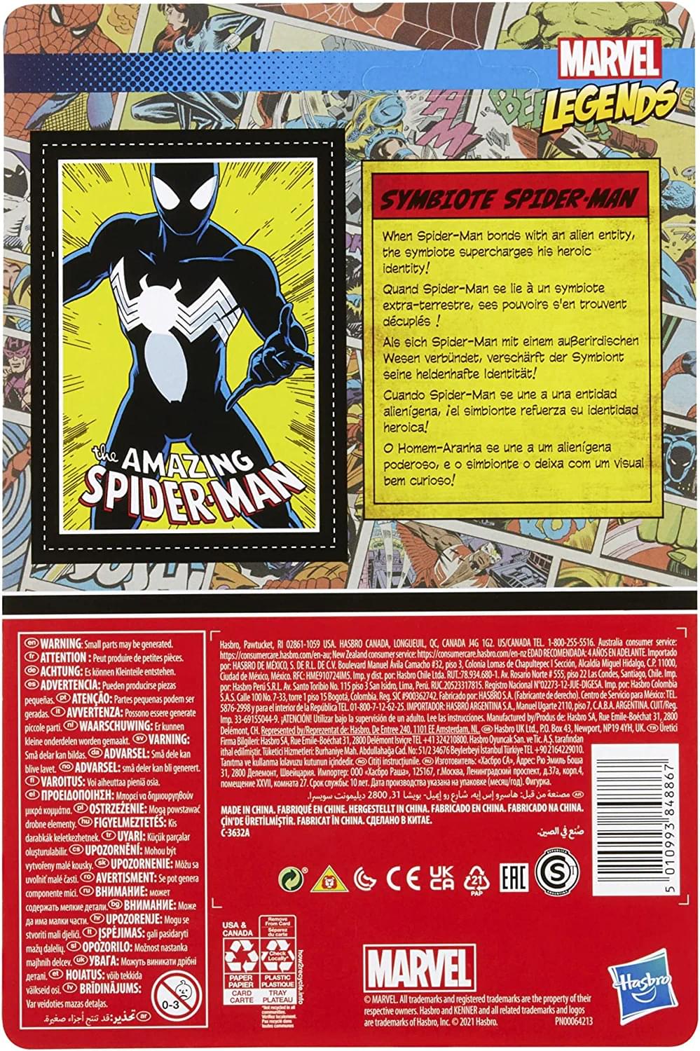 Marvel Legends 3.75 Retro Figure | Spider-Man Symbiote