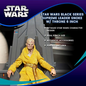 Star Wars Black Series Supreme Leader Snoke w/ Throne 6 Inch Action Figure Set