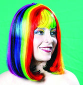 Rainbow Pride Barbara Multi Color Costume Wig