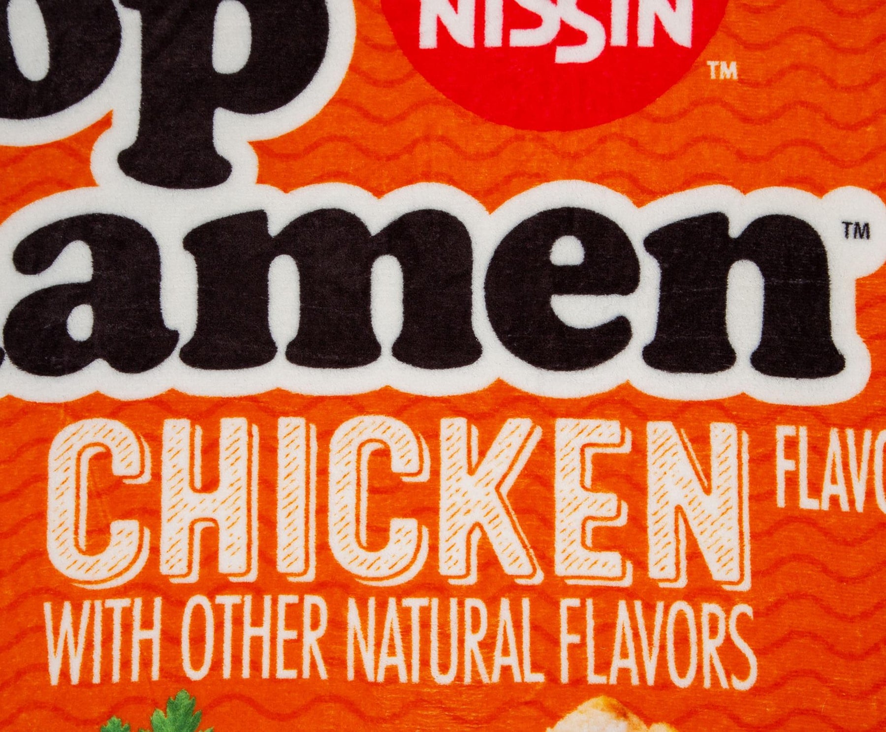 Nissin Top Ramen Chicken Flavor Microplush Throw Blanket | 45 x 60 Inches