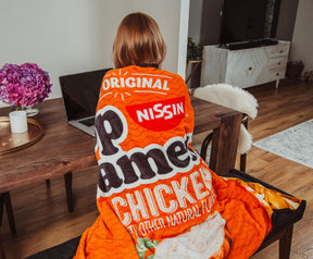 Nissin Top Ramen Chicken Flavor Microplush Throw Blanket | 45 x 60 Inches