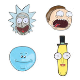 Rick and Morty Enamal Collector Pin Set of 4 with Rick, Morty and More
