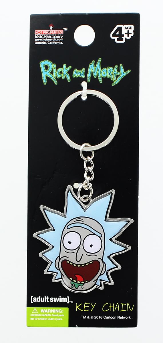 Rick and Morty Key Chain, Auto Sun Shade and Poopybutthole Air Freshener Bundle
