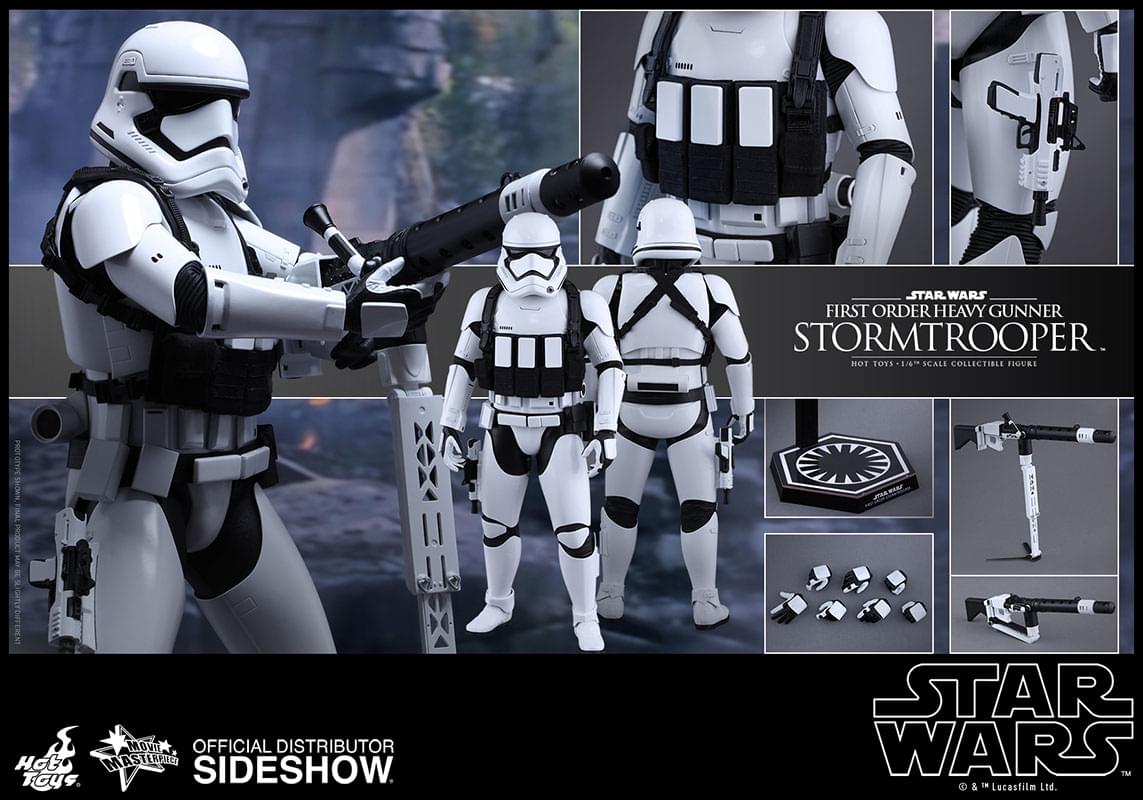 Star Wars The Force Awakens First Order Stomtrooper Heavy Gunner 1/6 Figure