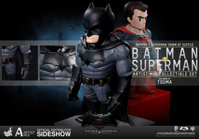 Hot Toys Dawn of Justice Batman & Superman Artist Mix Bobble Head Set