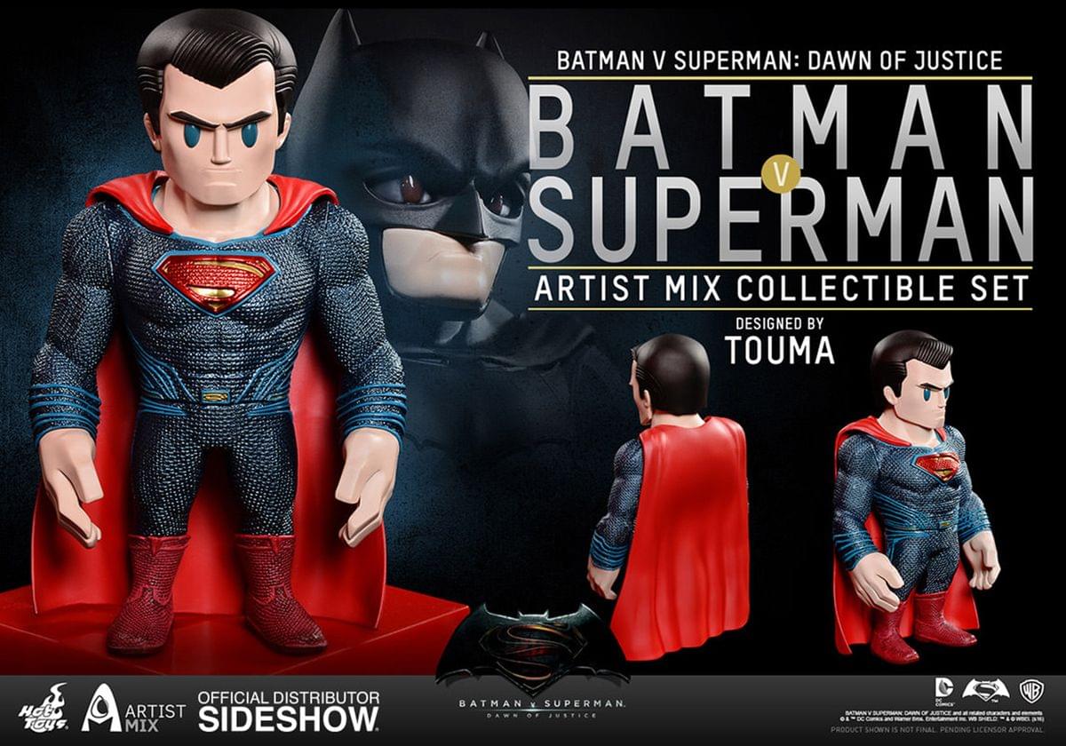 Hot Toys Dawn of Justice Batman & Superman Artist Mix Bobble Head Set
