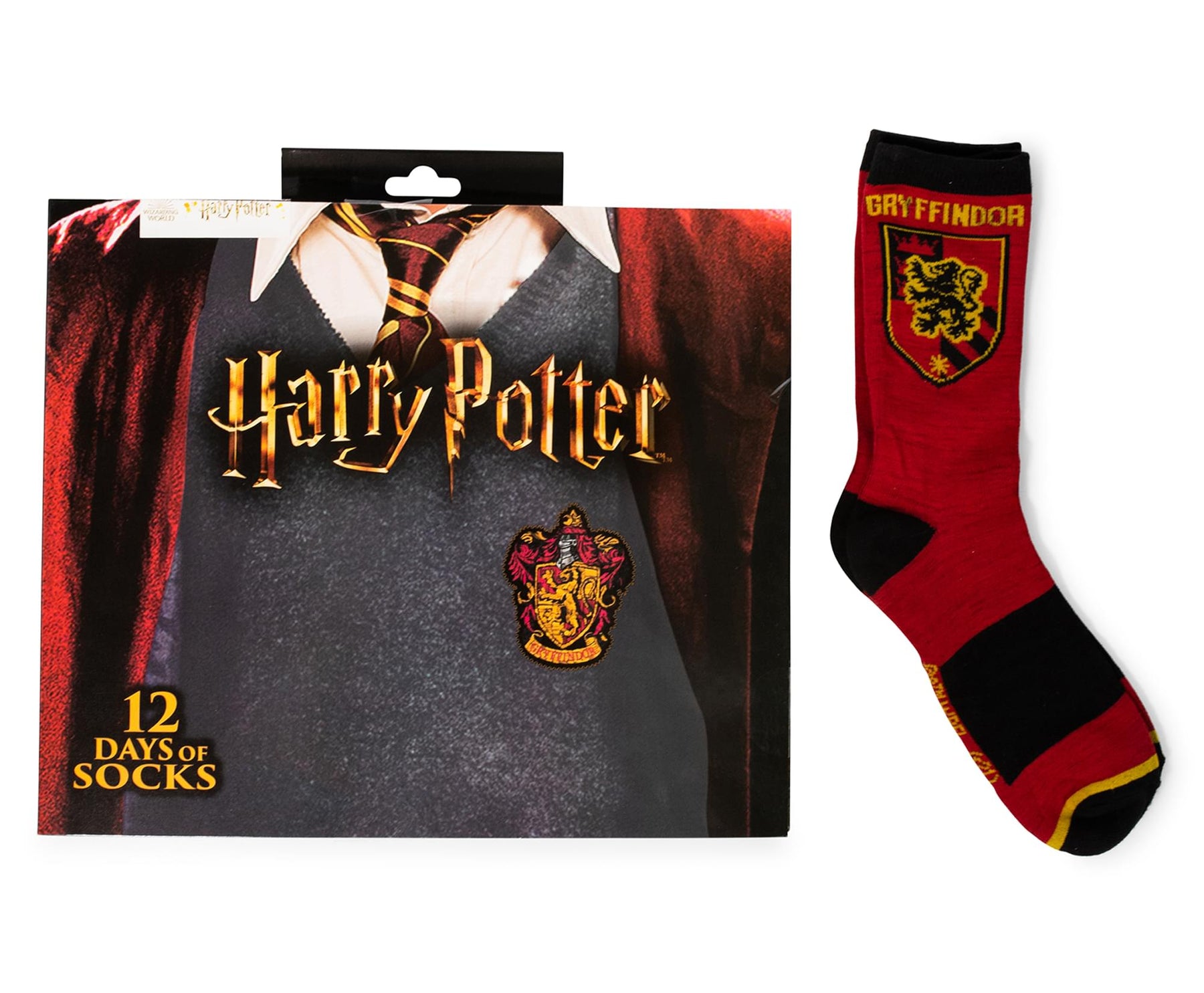 Harry Potter Hogwarts Houses Womens 12 Days of Socks in Advent Gift Box