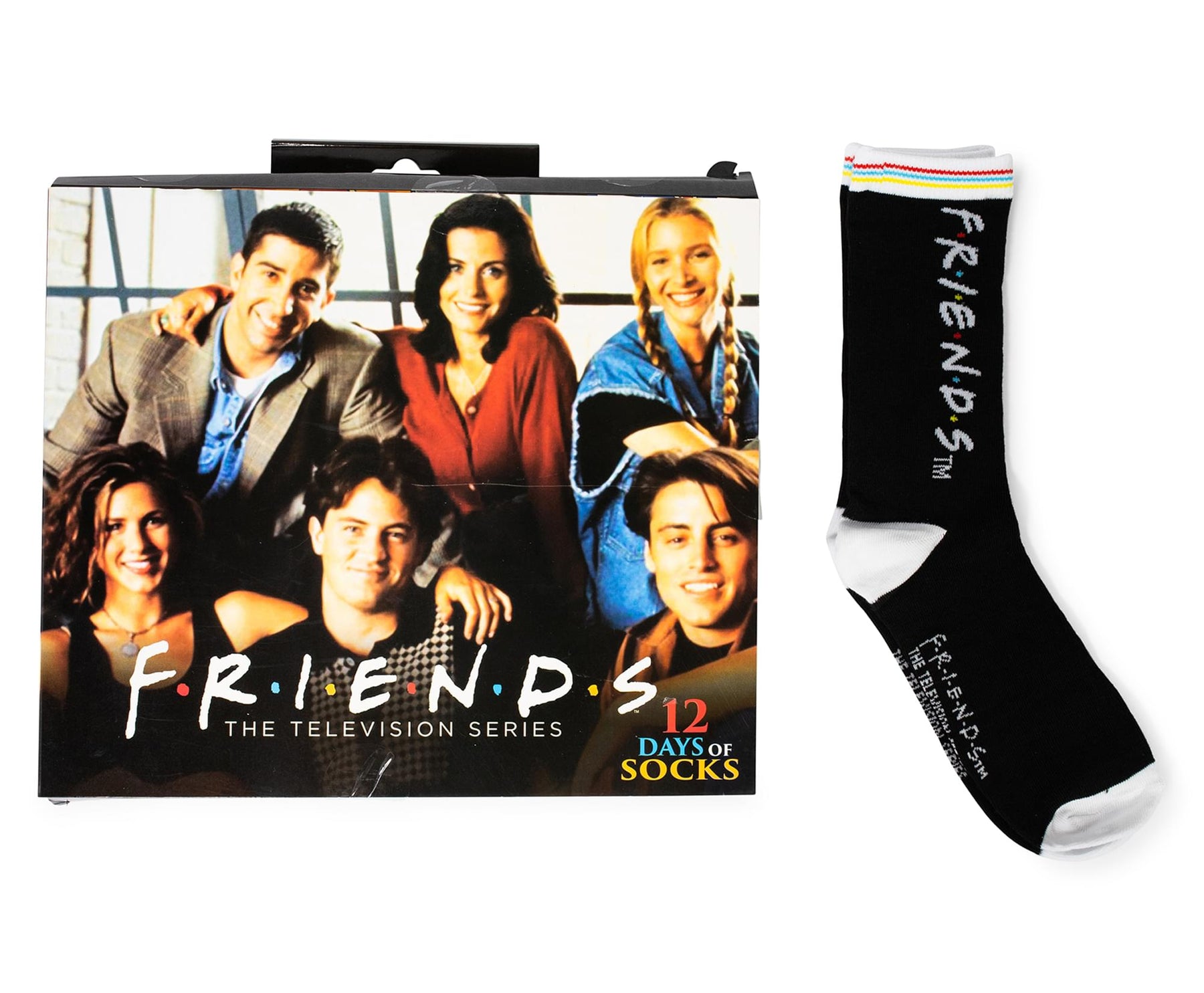 Friends Mens 12 Days of Socks in Advent Gift Box | Set B