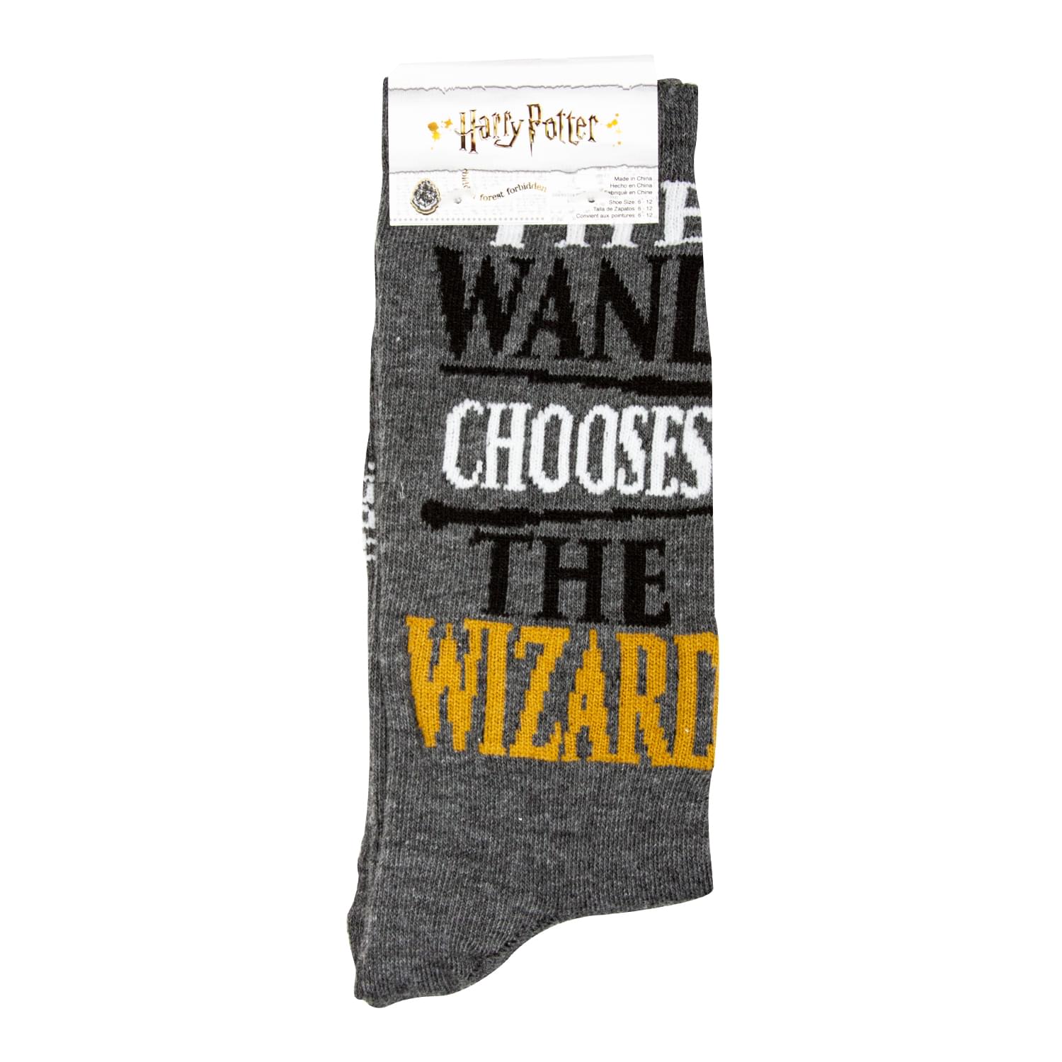 OFFICIAL Harry Potter Socks | The Wand Chooses the Wizard | Adult Crew Socks