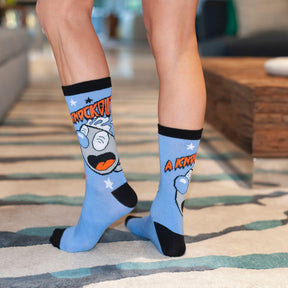 Cuphead Adult Crew Sock | Cuphead and Mugman Socks | 2-Pack Bravo and Knockout