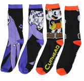 Cuphead Men's Crew Sock 2-Pack - Cuphead & King Dice